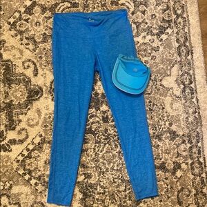 Blue ATHLETA Leggings & running cap hat size small